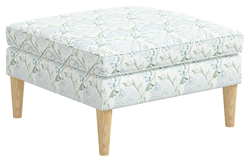 Marlee Ottoman, Floral Sage | One Kings Lane