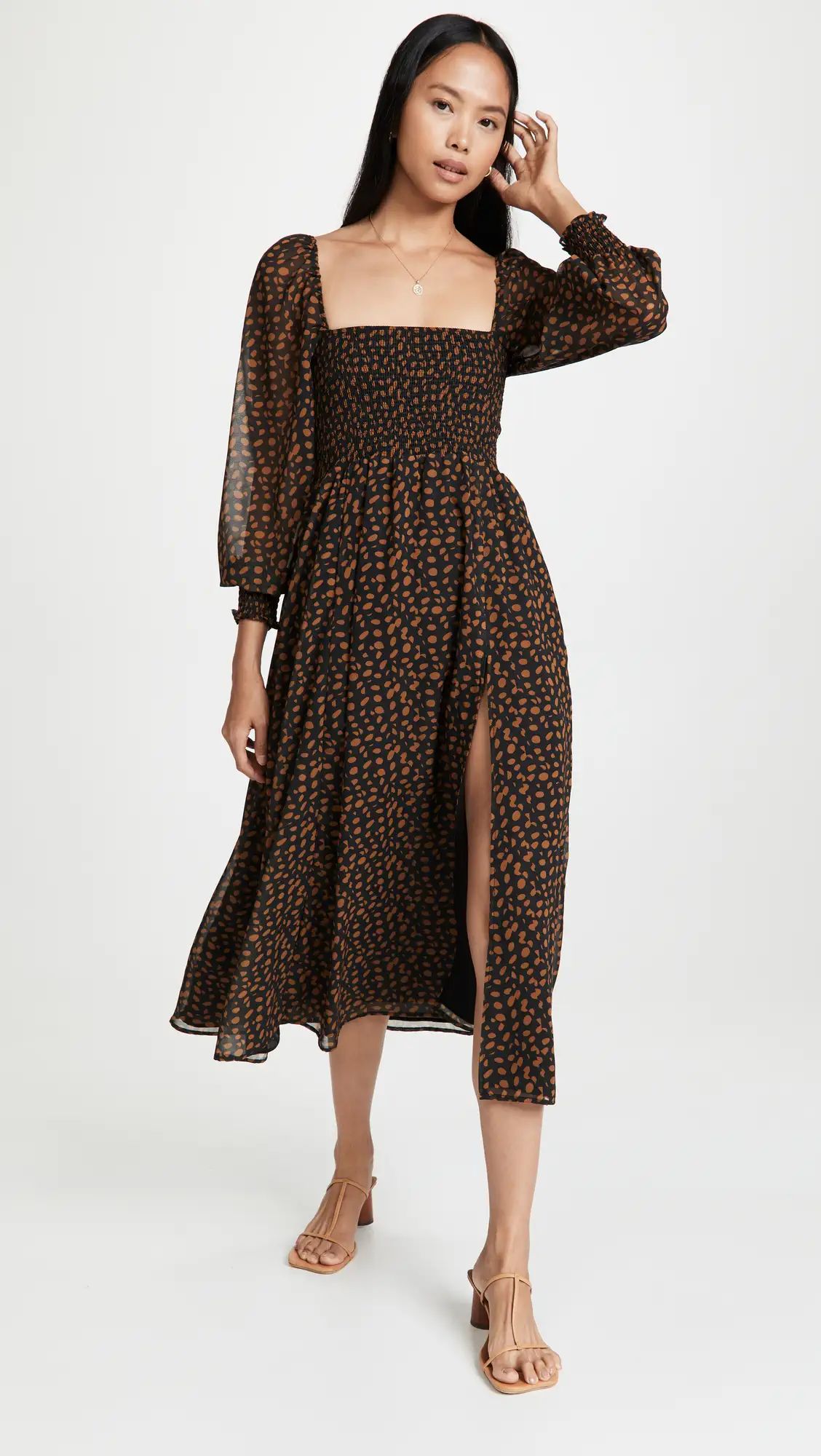 o.p.t Classic Smocked Maxi Dress | Shopbop | Shopbop