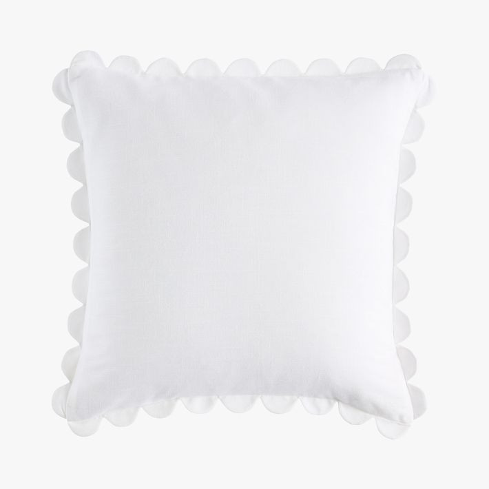 Chambray Scallop Pillow Cover | Pottery Barn Teen