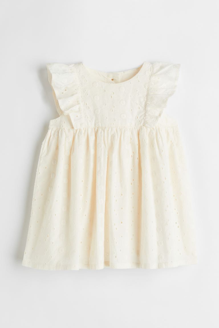 Flounce-trimmed Eyelet Embroidery Dress | H&M (US)