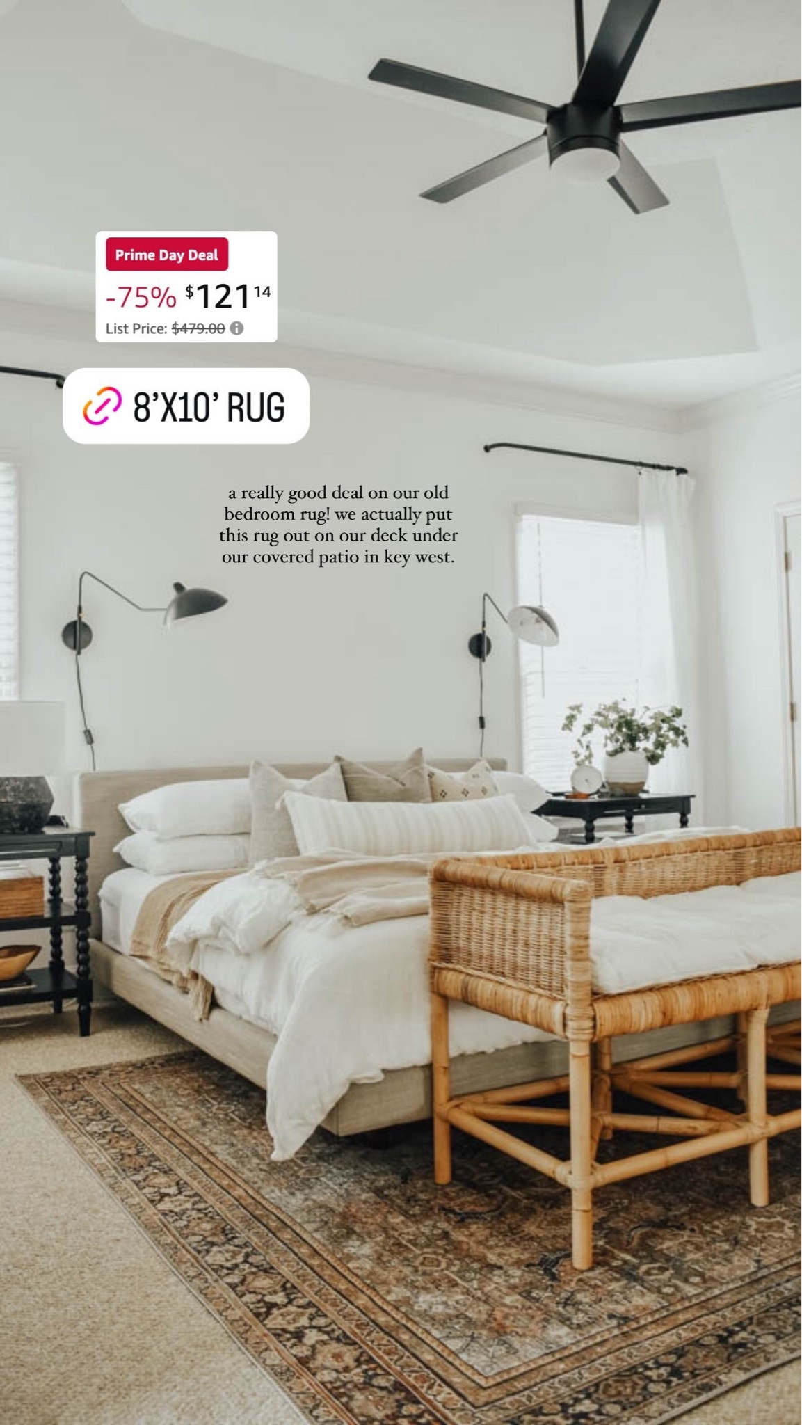 8'X10' RUG on #primeday 75% off!
a really good deal on our old bedroom rug! we actually put this rug out on our deck under our covered patio in key west.

#LTKSaleAlert #LTKHome #LTKSummerSales