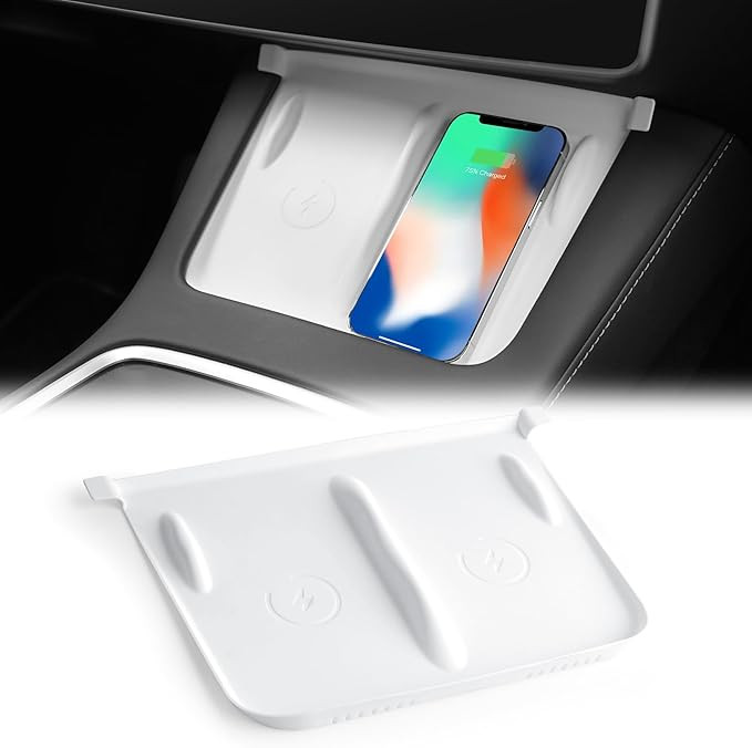 Center Console Wireless Charging Silicone Mat Compatible with Tesla Model 3 Model Y 2023 2022 202... | Amazon (US)