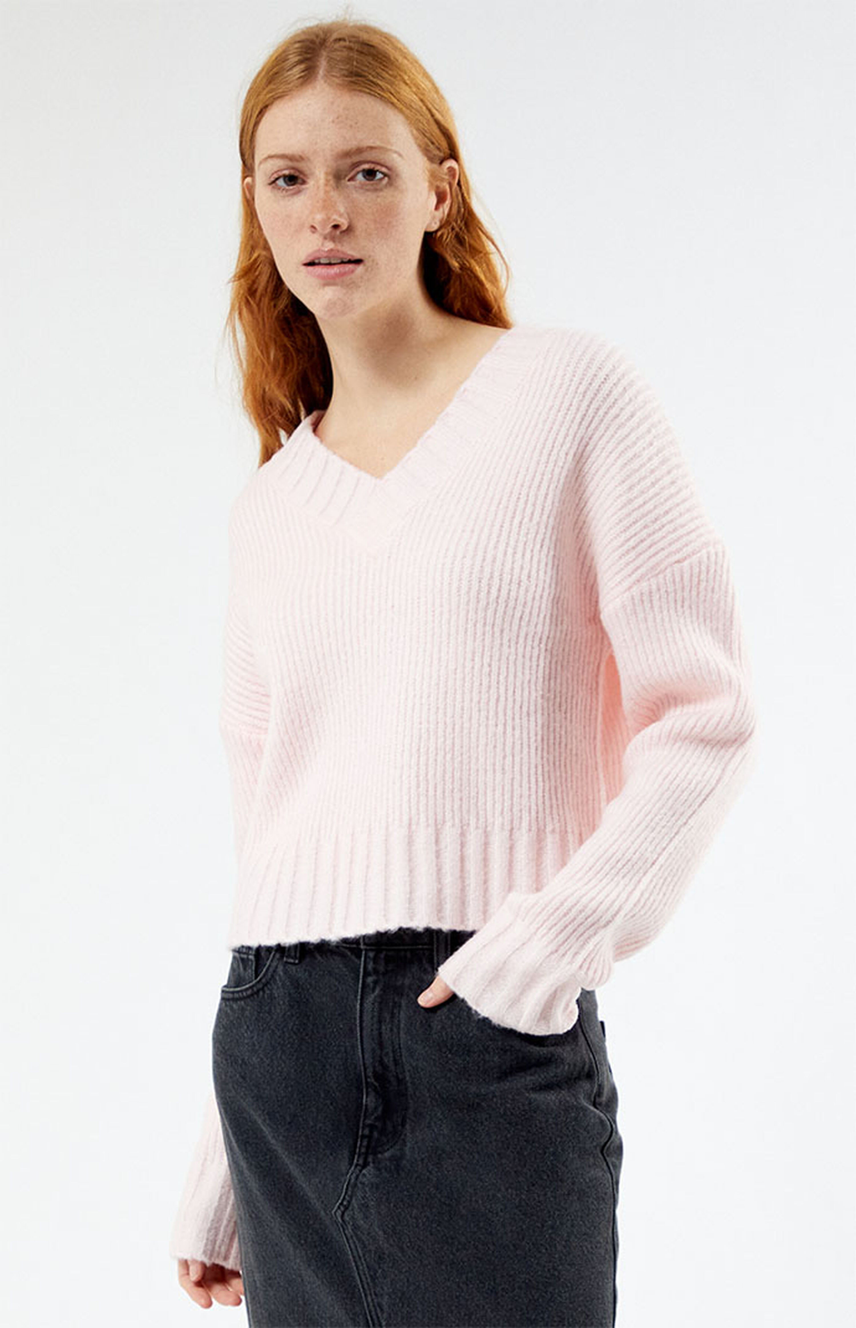LA Hearts Becca Overlapped V-Neck Sweater | PacSun