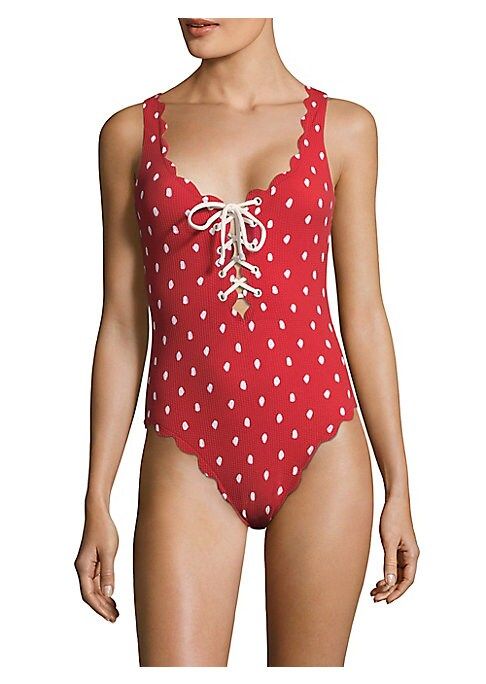 One-Piece Lace Up Swimsuit | Saks Fifth Avenue