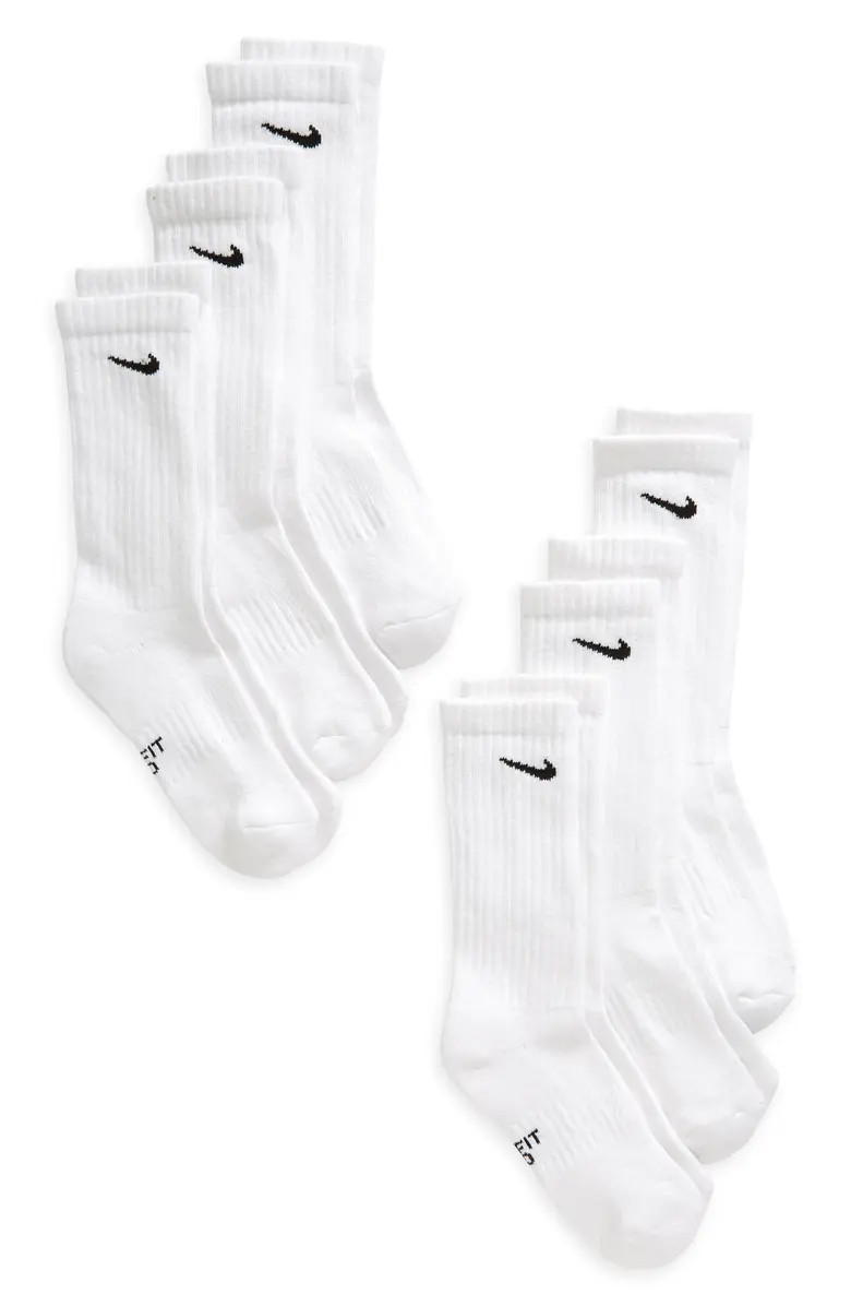 Pack of 6 Everyday Cushioned Crew Socks | Nordstrom