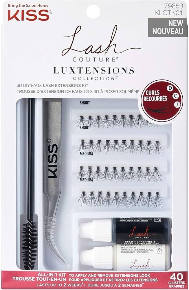 Kiss Lash Couture Luxtensions Faux Lash Extensions Kit (Pack of 2) | Amazon (US)