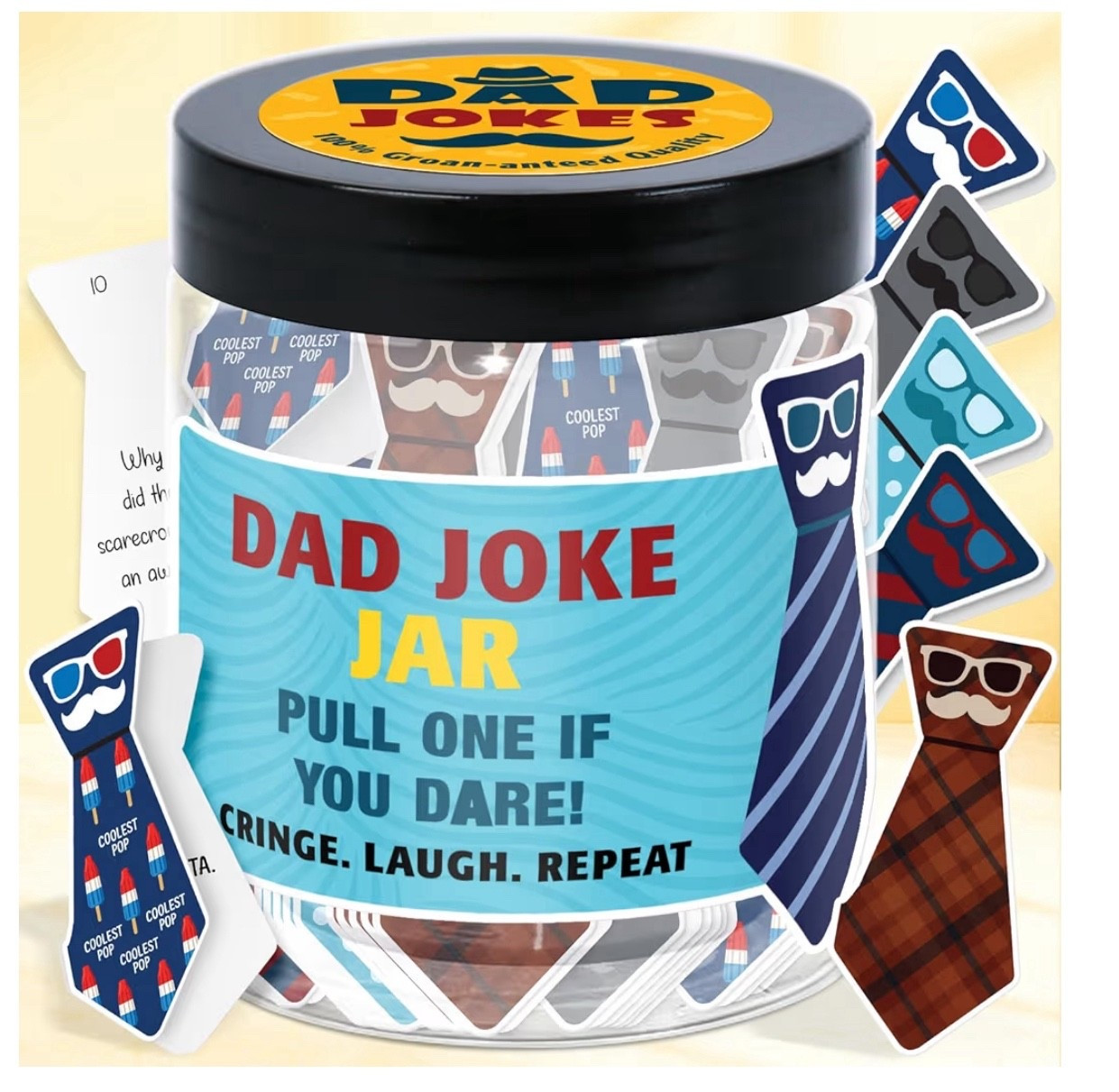 Dad Joke Jar — The Funniest Little Gift for Him 😂🎁

This Dad Joke Jar is the ultimate light-hearted gift for dads, husbands, brothers, coworkers, or any guy who loves a good cringe-worthy laugh. Packed with silly jokes on cute tie-shaped cards, it’s the perfect daily pick-me-up he can pull from anytime. Great for stocking stuffers, White Elephant, office gifts, or adding a fun moment to family nights. Such an easy, affordable gift that always gets a smile!

: dad gifts, funny gifts for him, stocking stuffers for men, White Elephant ideas, gag gifts for dad, Amazon gift ideas, affordable Christmas gifts for him, men’s holiday gifts, daily dad jokes, coworker gift ideas, gifts under $20

#LTKMens #LTKFindsUnder50 #LTKGiftGuide