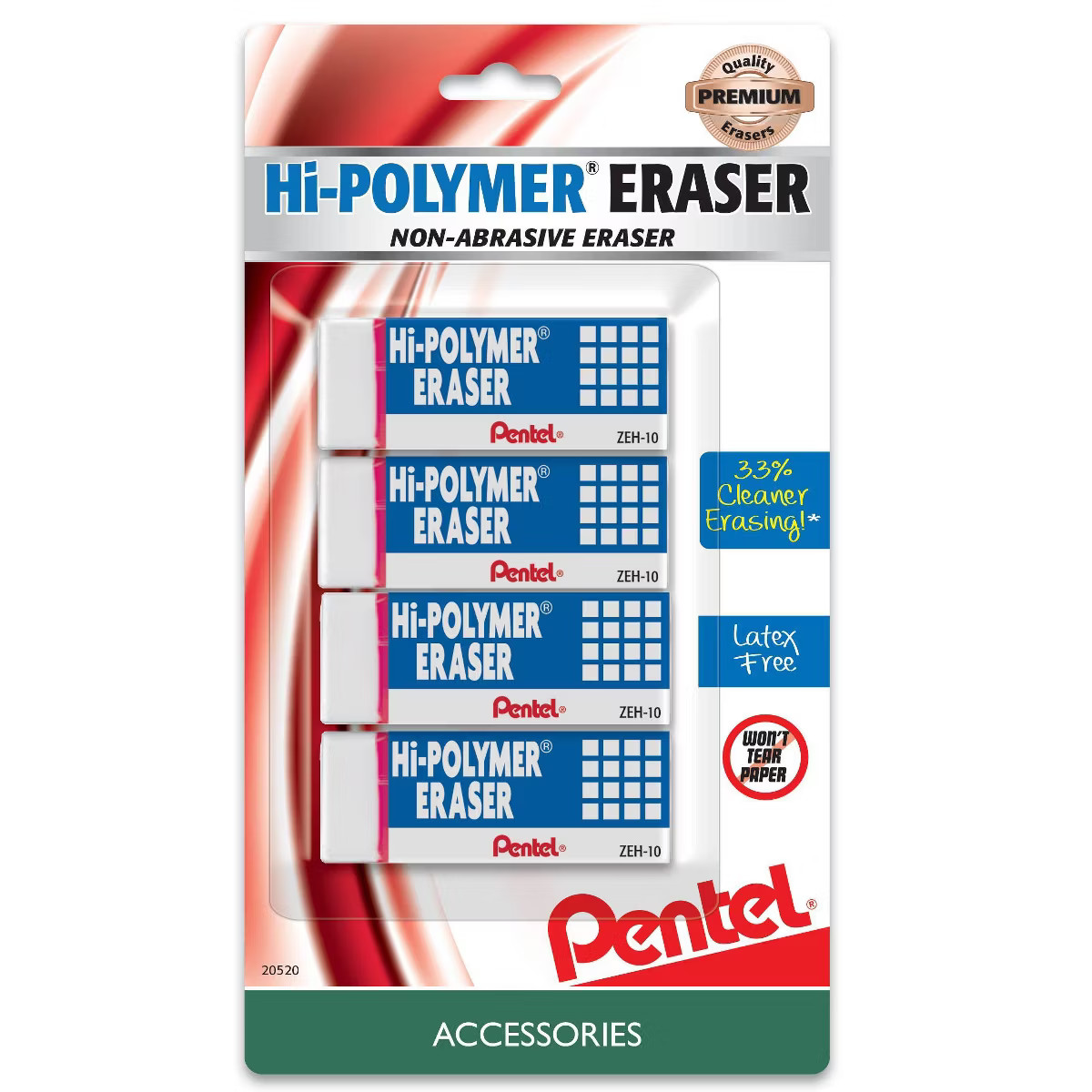 Pentel Hi-Polymer Erasers - 4ct | Target
