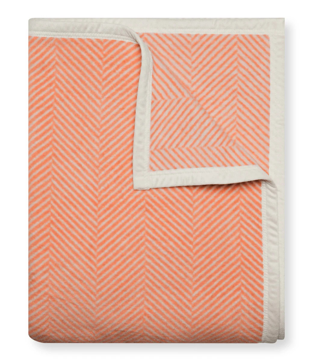 Harborview Herringbone Tangerine Blanket | ChappyWrap
