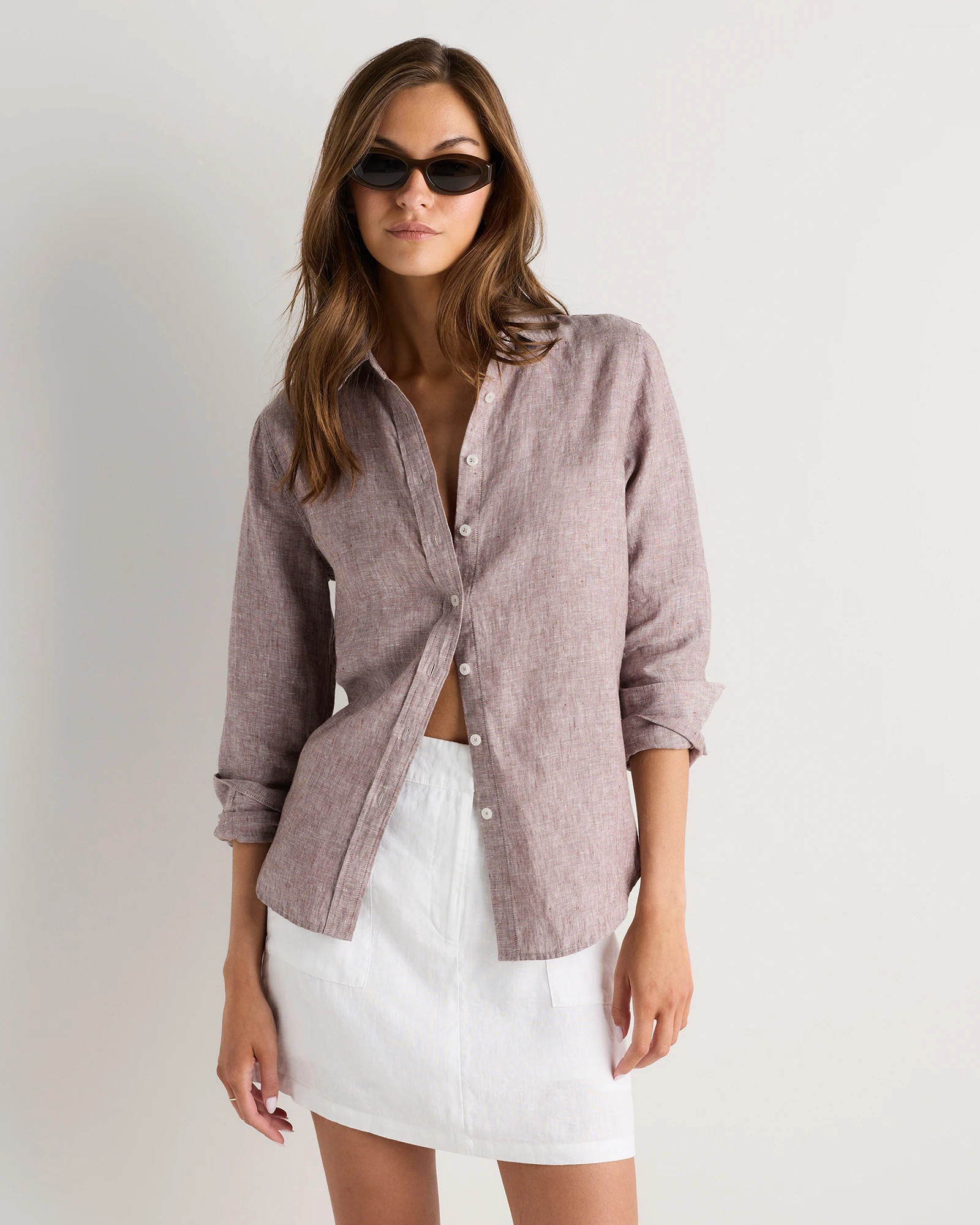 100% European Linen Utility Skort | Quince