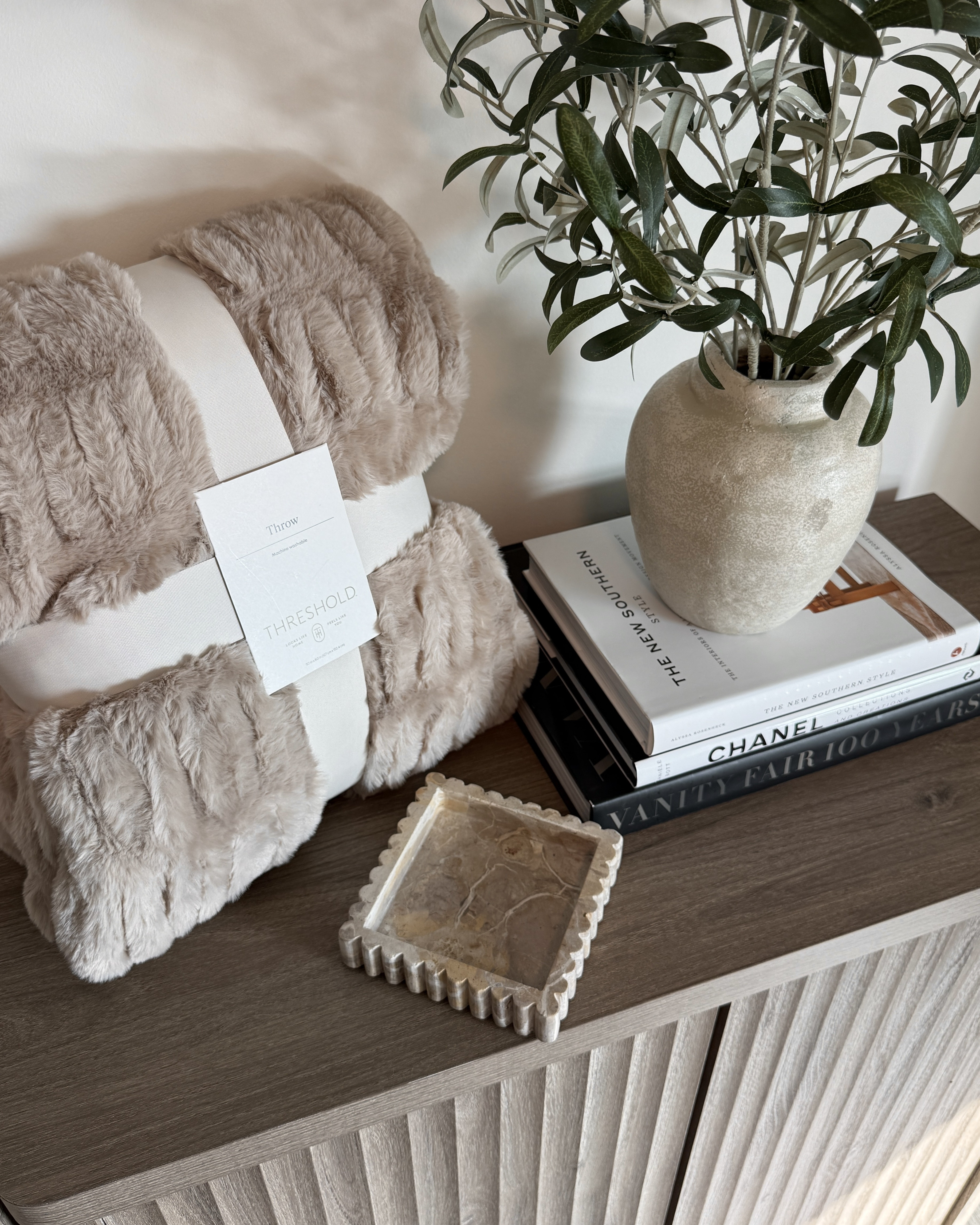 Recent Home Finds! ✨ Coffee table books, Square Marble Catchall Tray, Ruched Faux Fur Throw Blanket, Olive Leaf Potted Arrangement, Target home finds, cozy blanket, home decor, Amazon home, faux plant 

#LTKFindsUnder100 #LTKSeasonal #LTKHome