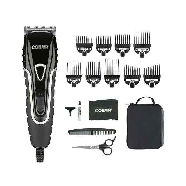 ConairMAN Barbershop Series Professional No-Slip Grip 20-Piece Haircut Kit, Home Hair Cutting Kit... | Walmart (US)