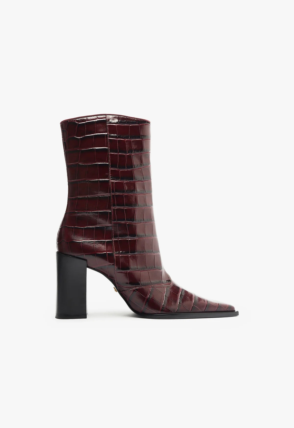Burgundy Maroon Boots - Raffaela Bootie - Genuine Leather Bootie | SCHUTZ | Schutz (US)