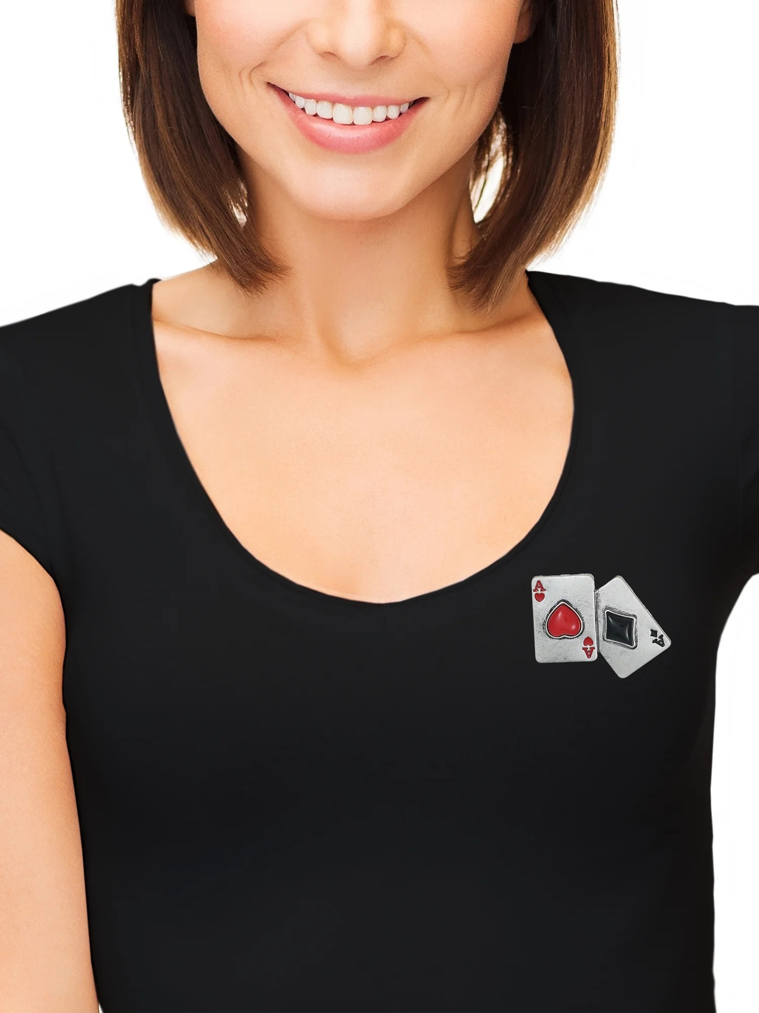 No Boundaries Holiday Gifting Playing Card Brooch Set | Walmart (US)