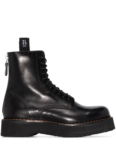 R13 Stack 40 Military Boots - Farfetch | Farfetch Global