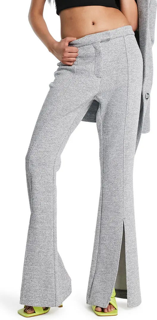 Topshop Slit Hem Marled Jersey Trousers | Nordstrom | Nordstrom