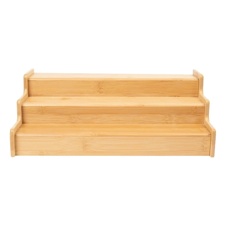 Better Homes & Gardens, Bamboo Organizers Expandable Spice Rack, 3-Tier, 12.91-22.4x7.67x4.4 in | Walmart (US)