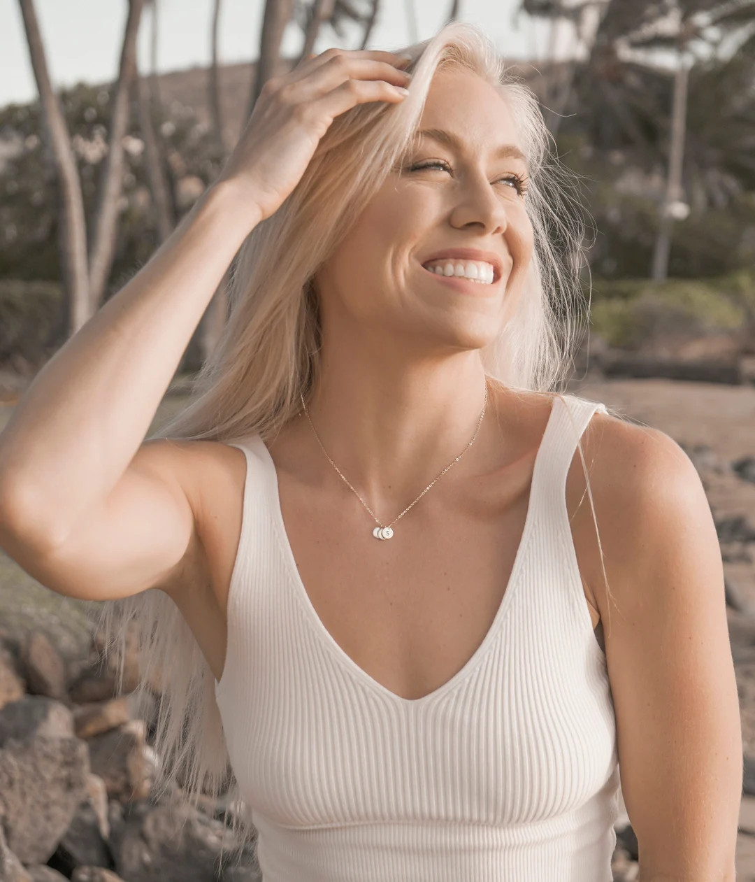 Initial Necklace Mothers Day Mothers Day Gift Disc - Etsy | Etsy (US)