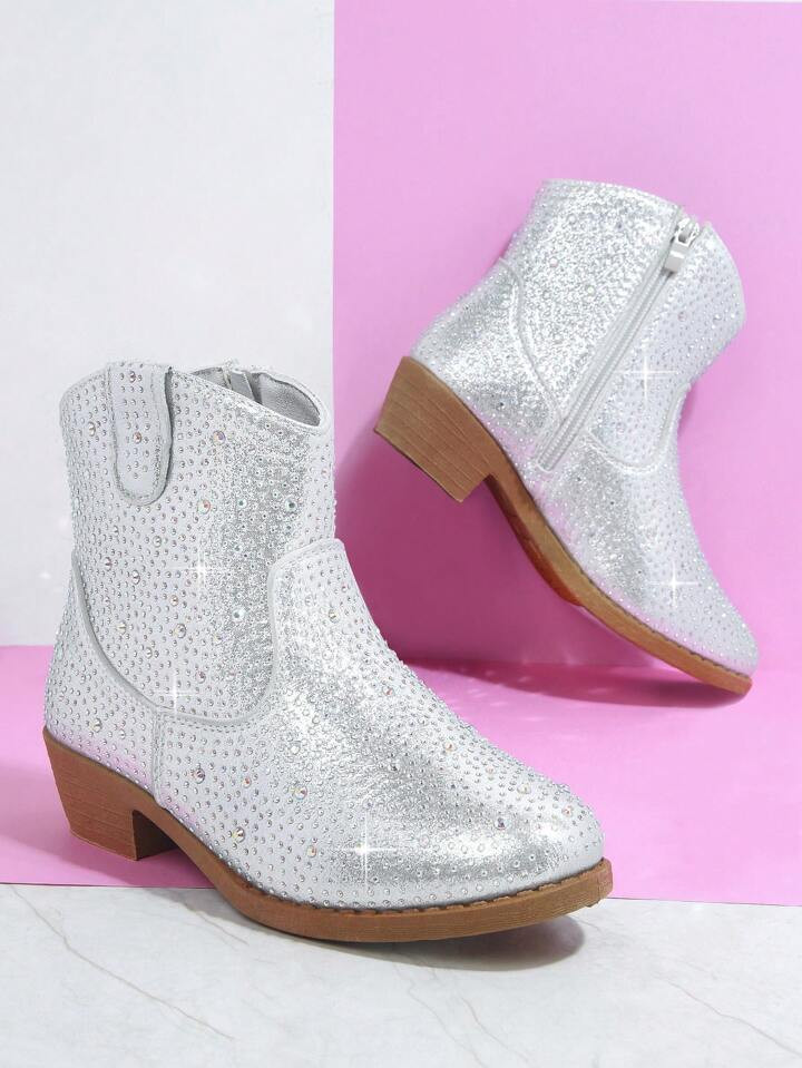 Girls Metallic Slip On Boots | SHEIN