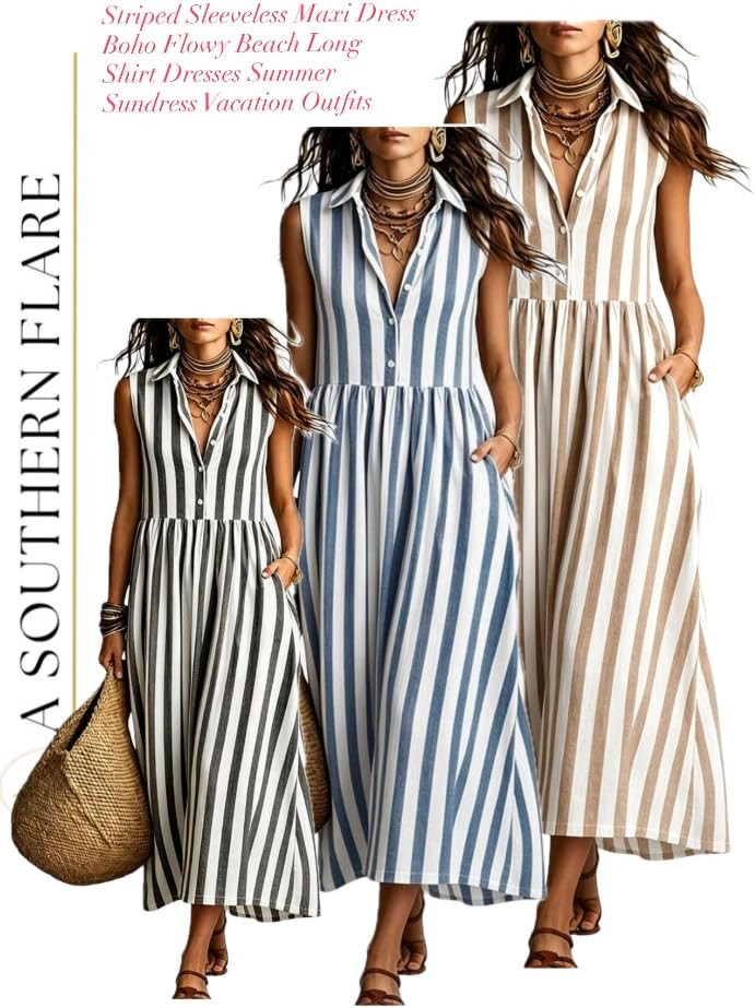 These stylish sundresses are perfect for a sunny day at the beach. #SummerStyle #BeachWear | Amazon (US)