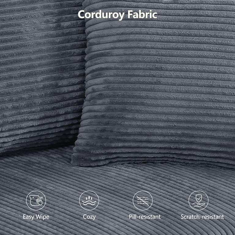 100" Modular Sectional Sofa, Modern L-Shaped Cloud Couch with 27-inch Deep Seat, Upholstered Cord... | Walmart (US)