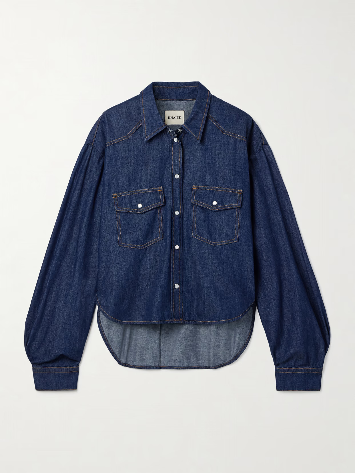 KHAITE - Grenon Denim Shirt - Blue | NET-A-PORTER (US)
