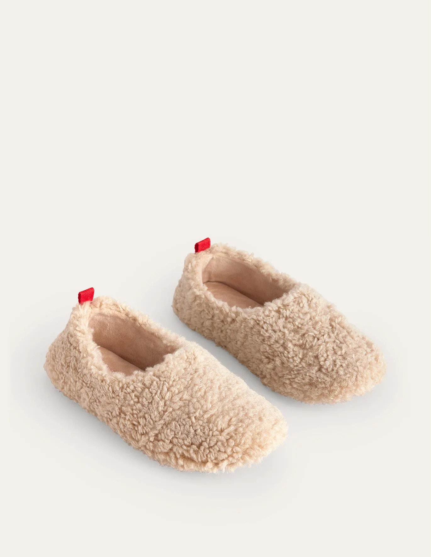 Borg Ballerina Slippers - Natural Borg | Boden (US)