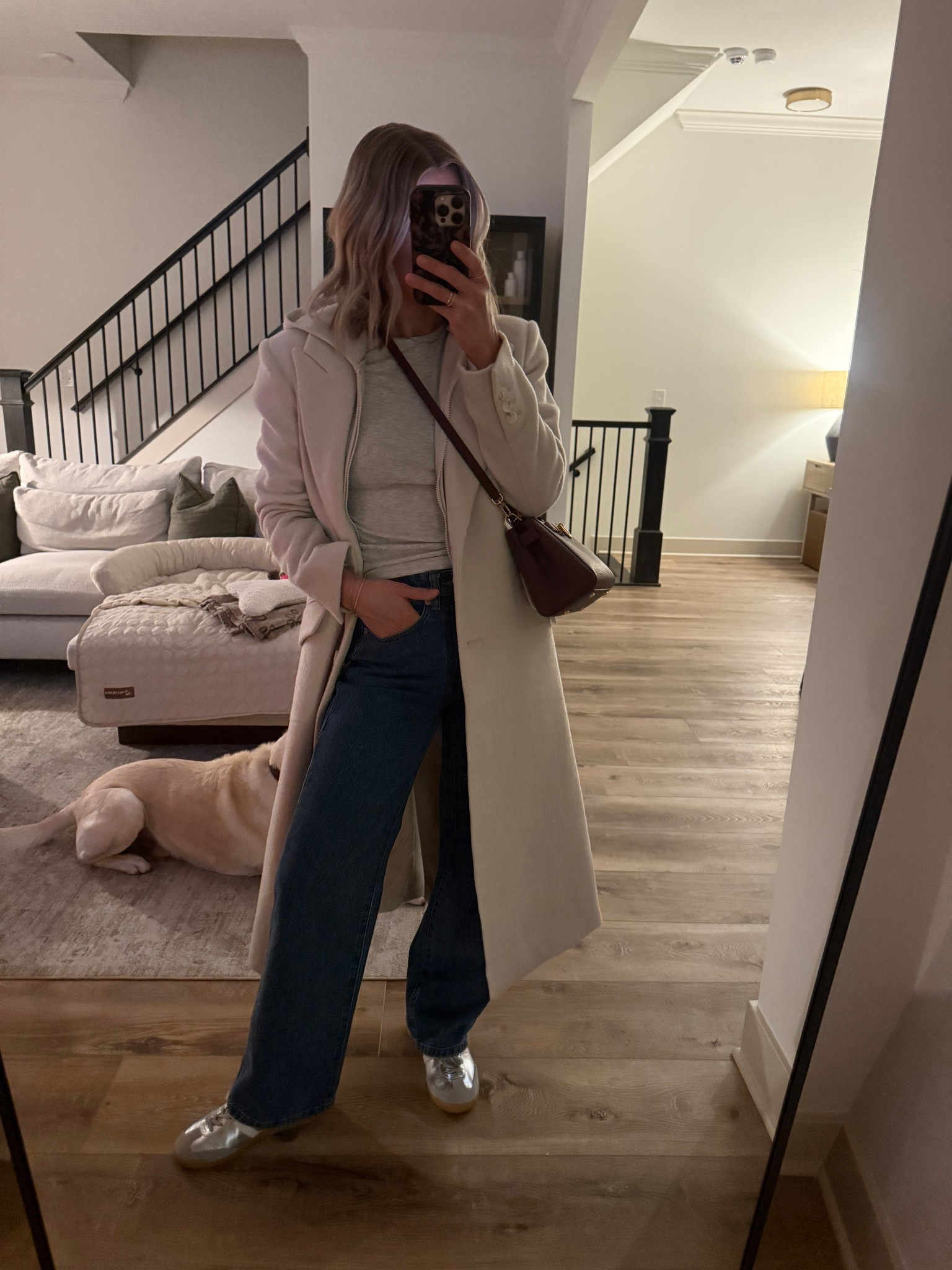 Wearing 25 jeans (Code: DJXLAW20), small long sleeve, small coat, sneakers tts 

#LTKFindsUnder100 #LTKOver40 #LTKFindsUnder50