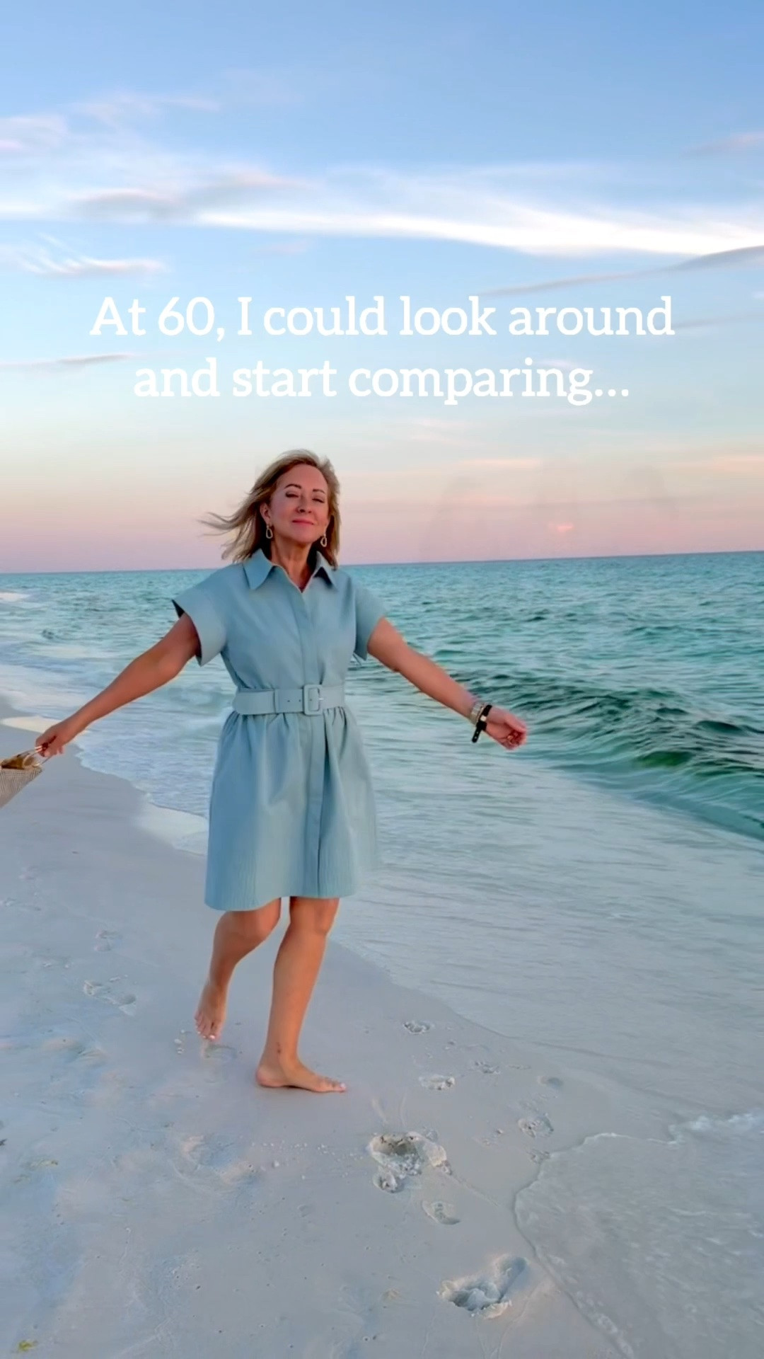 At 60, I’m learning that where I choose to focus my thoughts changes everything. 🤍
I could compare myself to the younger women around me…or I can celebrate this season I’m in—the wins, the friendships that have stood the test of time, the new ones I’m making, and the woman I’ve become along the way.

And can we talk about a dress that just makes you FEEL good? ✨ I put this one on and immediately felt confident, feminine and completely myself.

Maybe that’s one of the best parts of getting older…

You stop trying to look like everyone else and start appreciating how good it feels to be YOU.

Here’s to 60 and enjoying every bit of it. 🤍
@Tuckernuck

#LTKdayinmylife #LTKPetite #LTKOver40