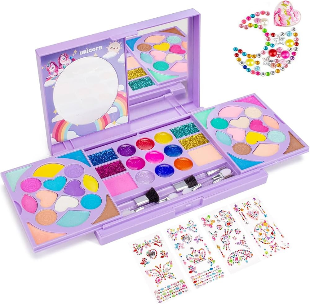Tomons Kids Makeup Kit for Girl Real Washable Cosmetic Toy Beauty Set, Birthday Toys Gift for 3 4... | Amazon (US)