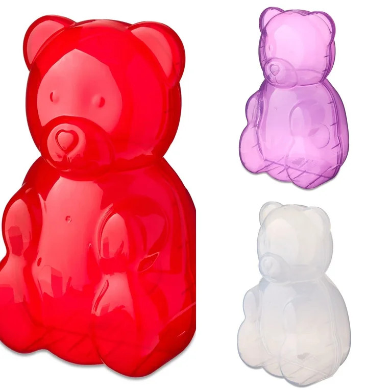 Valentine’s Day Gummy Bear Container, Clear Bear-Shaped Plastic Candy Jar, 16 Inch Large Gift &... | Walmart (US)