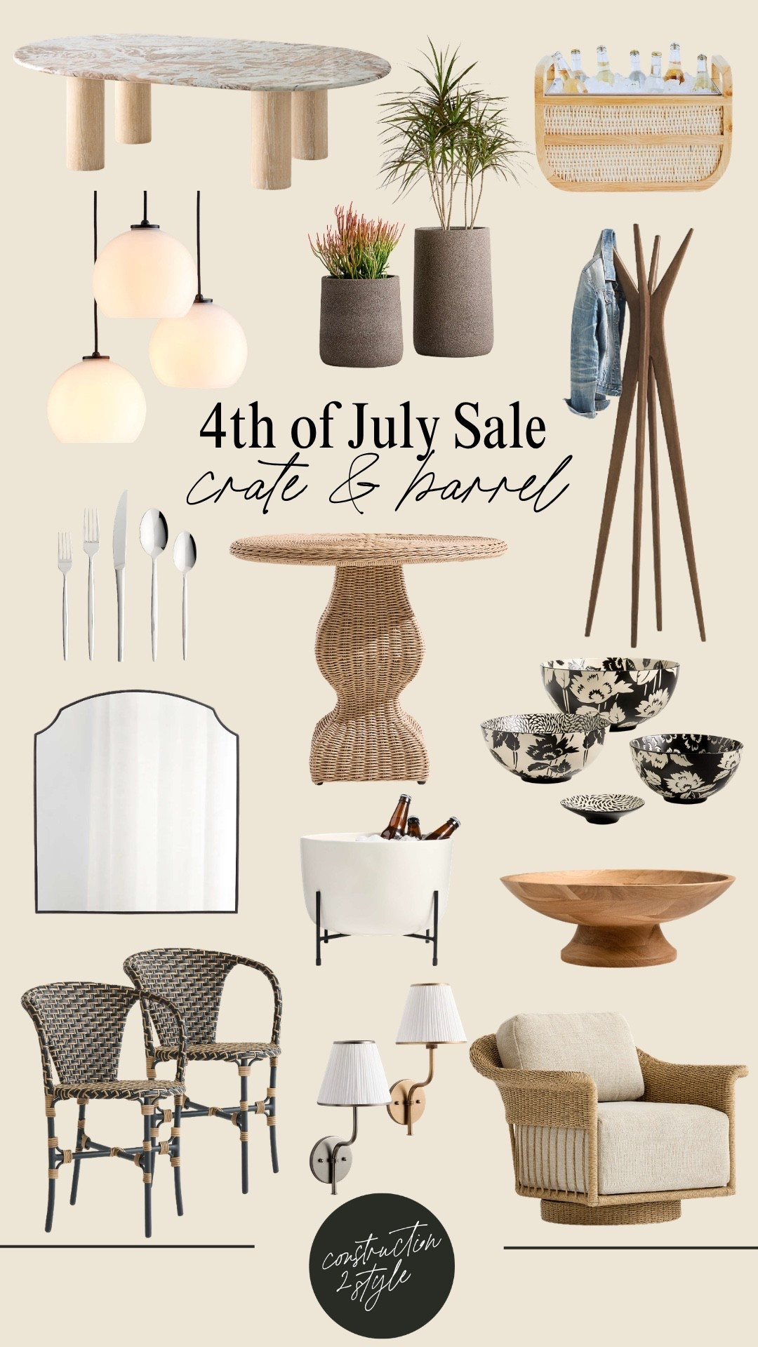 4th of July sale: crate & barrel