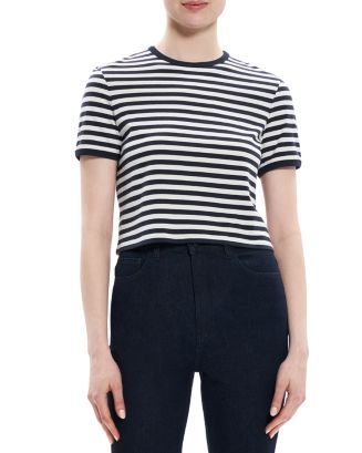 Theory Cotton Striped Ringer Tee Back to results -  Women - Bloomingdale's | Bloomingdale's (CA)