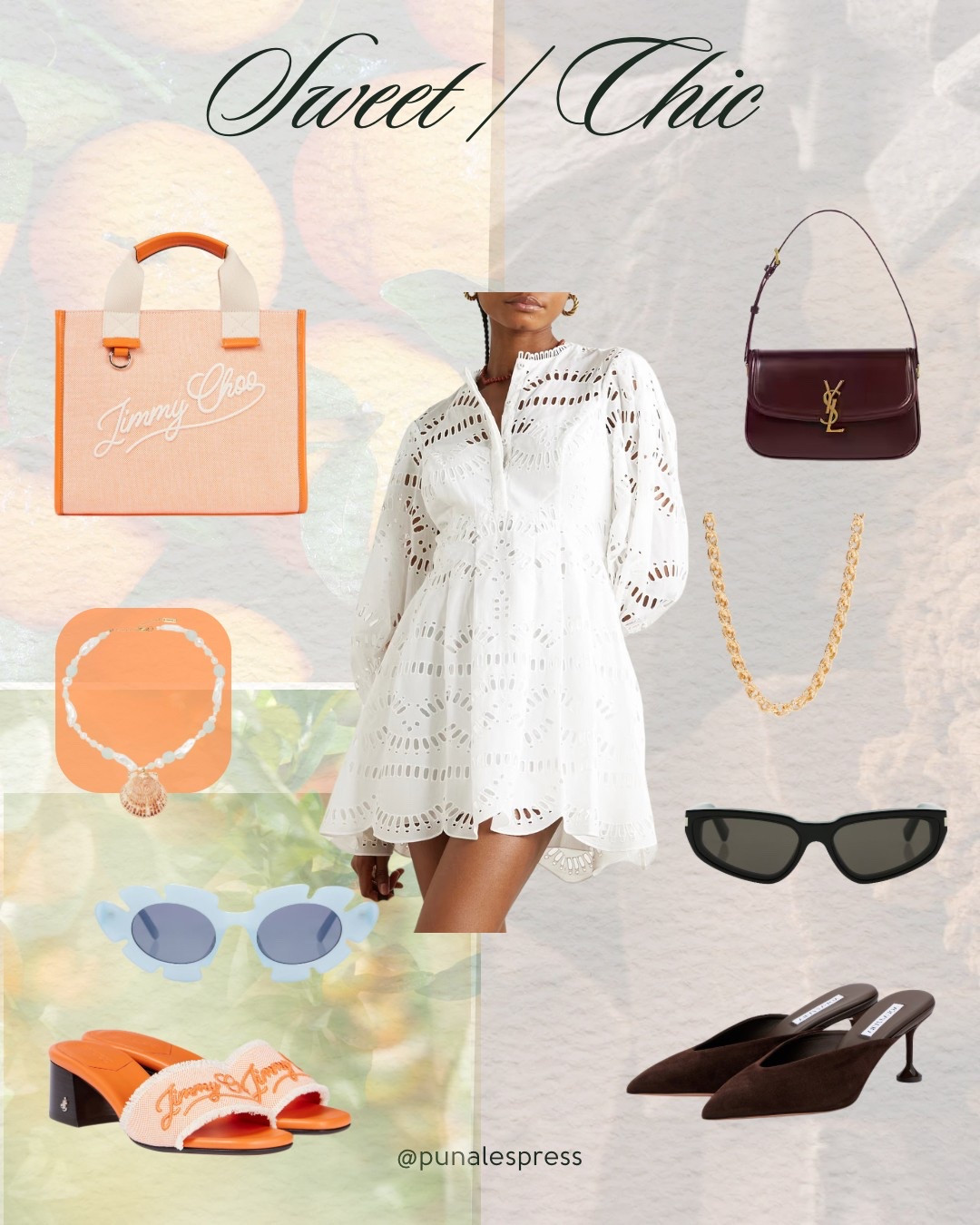 Sweet / Chic 🍮☁️
1 dress, 2 moods — from beachy fun to sunset dinner elegance.
The secret? Play with accessories:
 🍊Tote & shell necklace for a coastal vibe
🌰 Heels & gold for a night-out glow

This is how I do summer: light, pretty, and just a little extra.
Which mood are you today — sweet or chic?

#punalespress #summeroutfitinspo #effortlessstyle #beachclublook #chicessentials #jimmychoo #yslbag #stylediary


#LTKSeasonal #LTKItBag #LTKBeauty