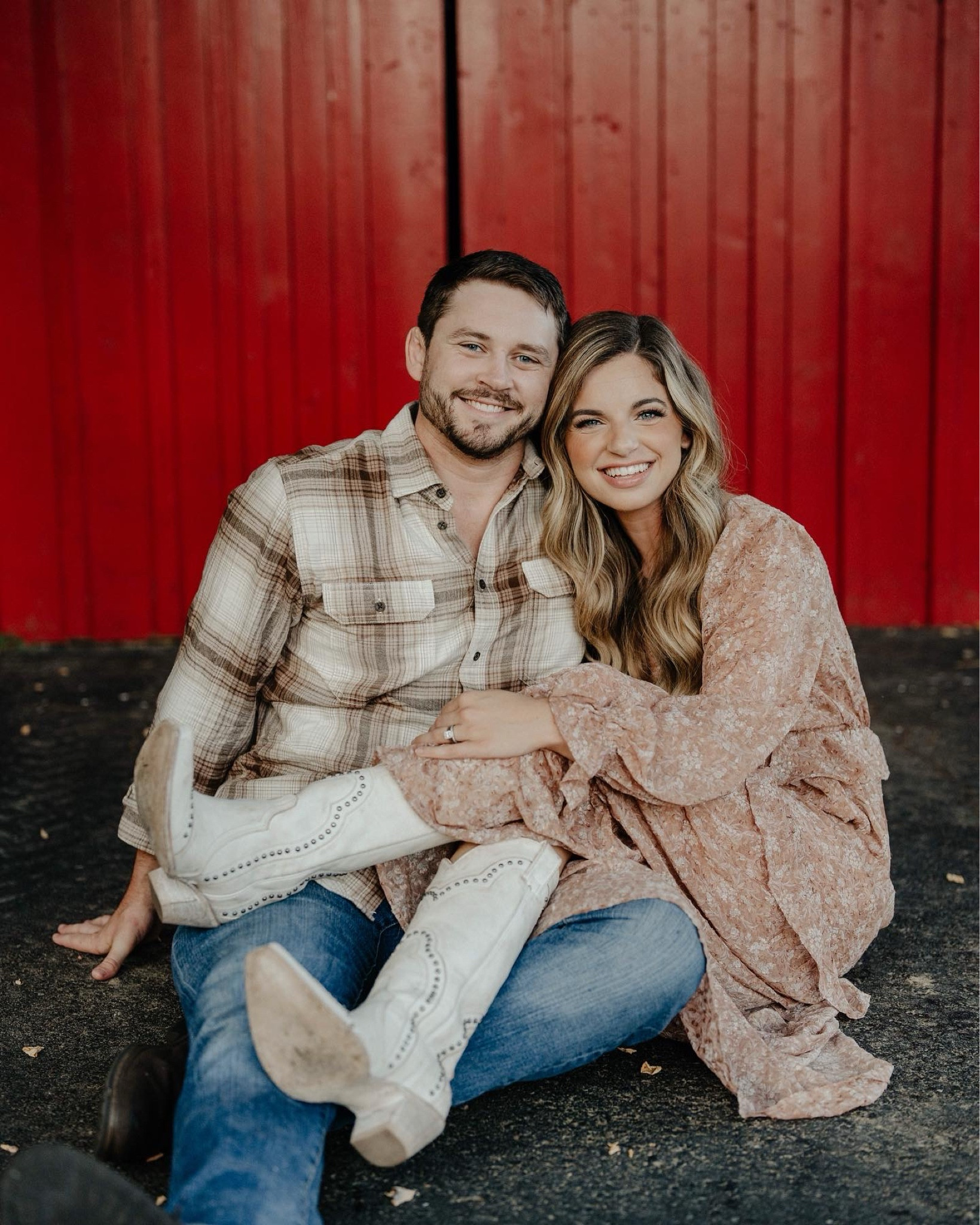 Family photo outfit inspo! Chandlers shirt was from Bass Pro and is redhead brand! We took these on a horse farm in Kentucky where my family is from!