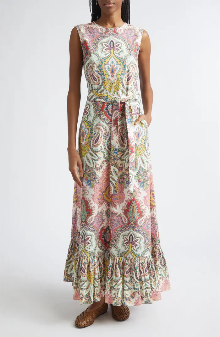 Paisley Print Cotton Maxi Dress | Nordstrom