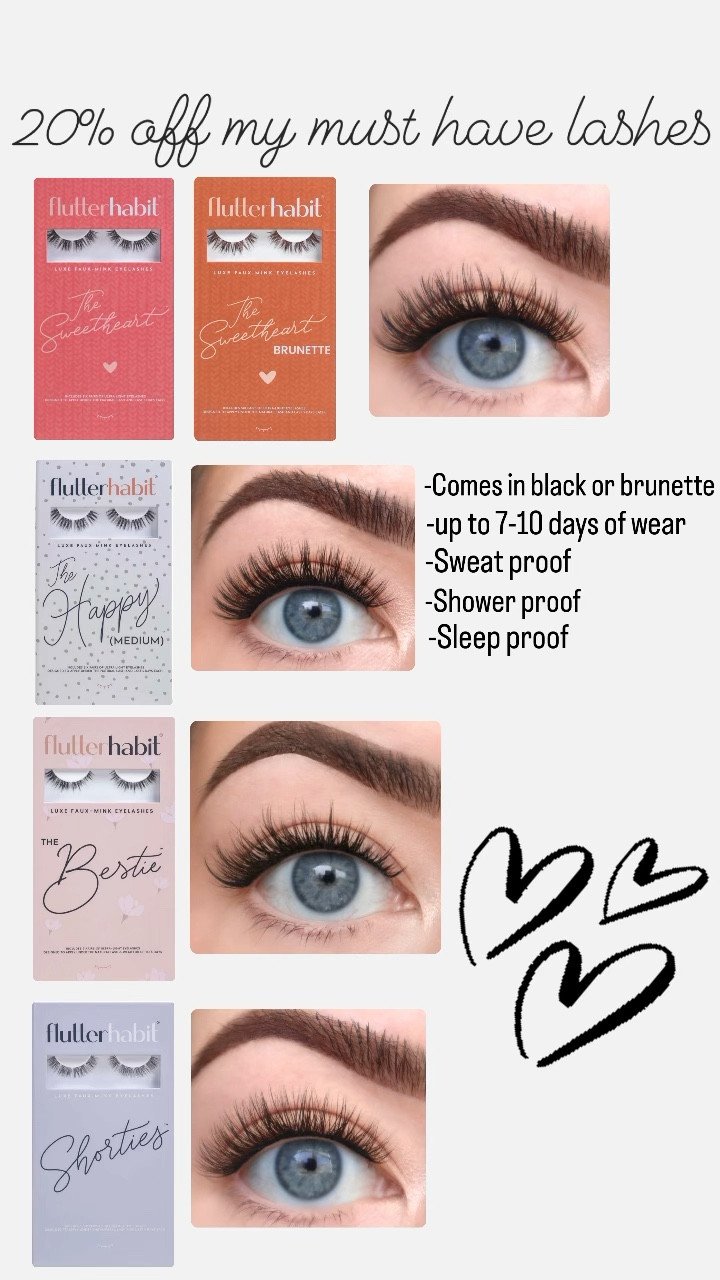 My must have lashes for everyday, trips or just special occasions is 20% off today, no code needed! Stock up and try a few different looks but make sure to grab their lash glue as well! I prefer the black lash glue for my eyes. These are so easy to put on and won’t break the bank or suck up so much of your time like professional lashes will do. Sale excludes limited edition lashes. 

#LTKBeauty #LTKStyleTip #LTKSaleAlert