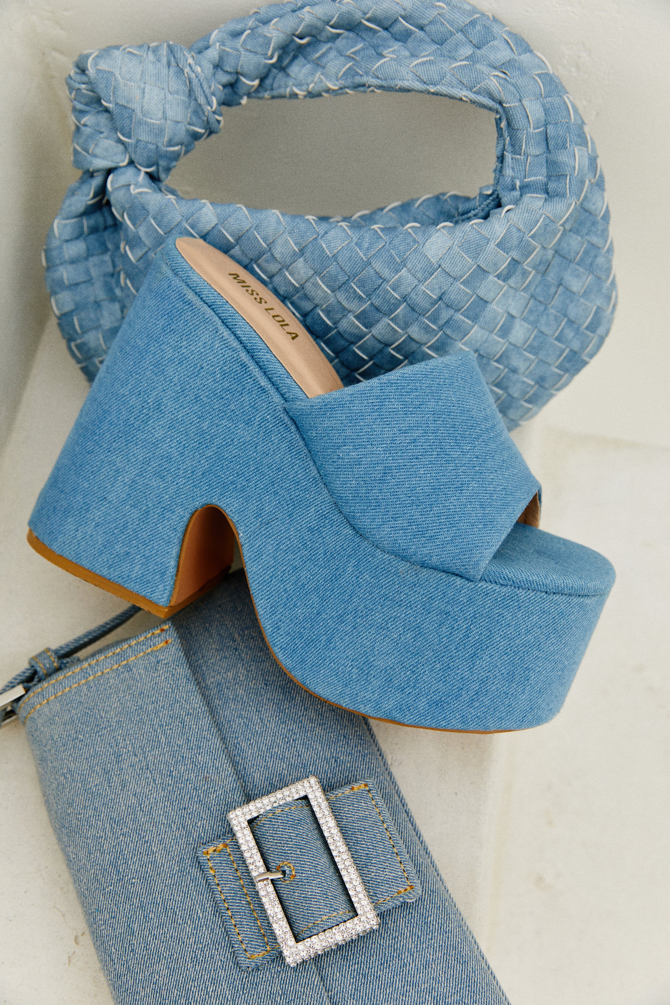 Still Your Best Chunky Platform Mules - Denim 6.5 / Denim | MISS LOLA