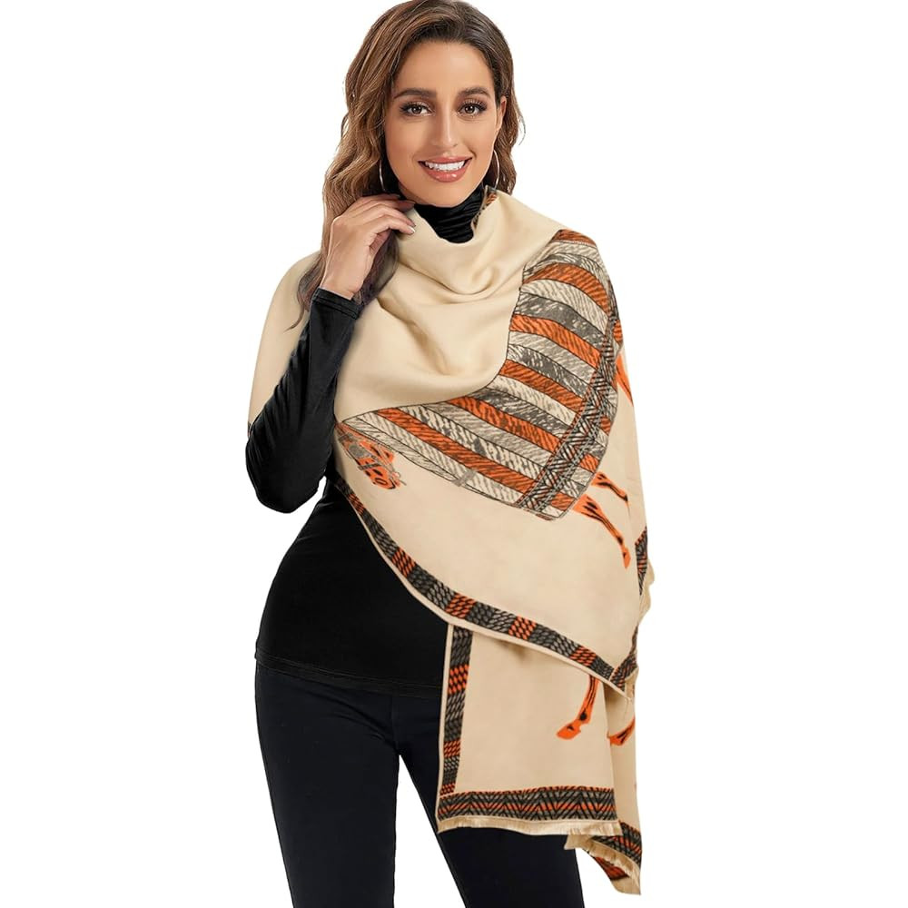 EXTREE Scarfs for Women Pashmina Silky Shawl Wrap for Evening Dressing Blanket Open Front Poncho ... | Amazon (US)