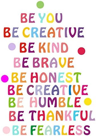 Inspirational Wall Decal Be Kind Wall Decal Be You Quotes Rainbow Motivational Lettering Quote Be... | Amazon (US)