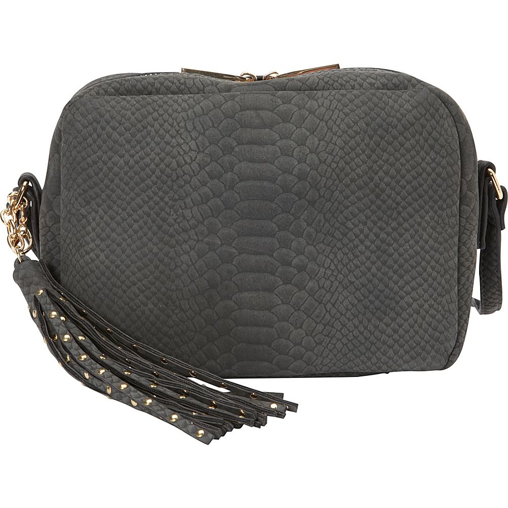 deux lux Juniper Messenger Charcoal - deux lux Leather Handbags | eBags