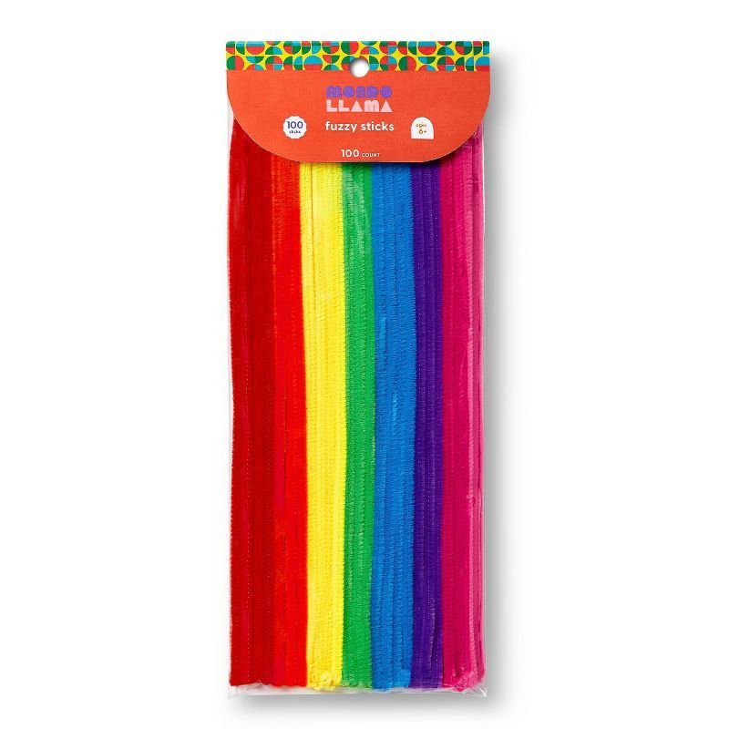100ct Fuzzy Sticks Classic Colors - Mondo Llama™ | Target
