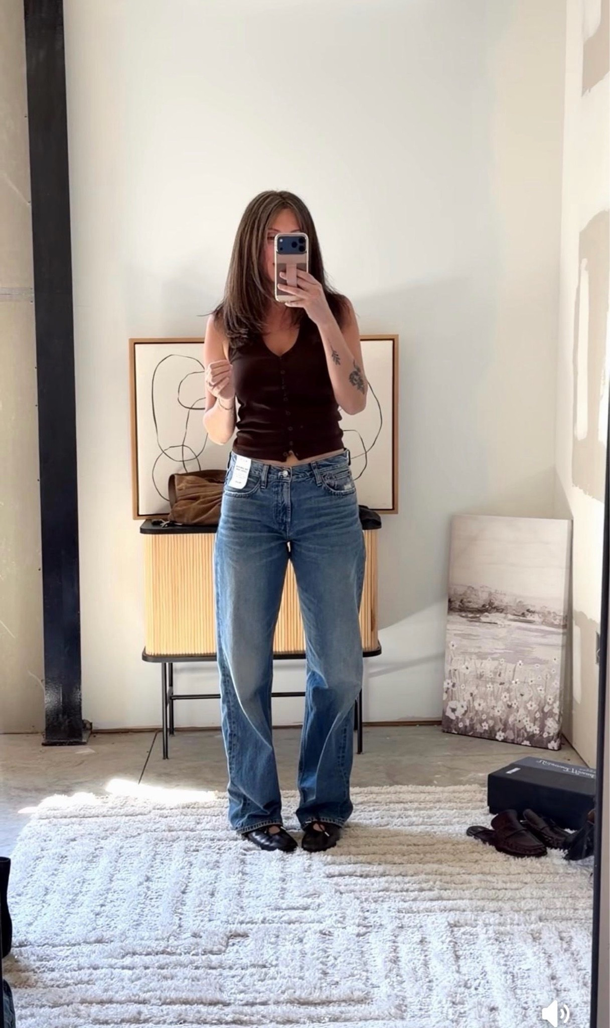 Wearing the 27” jeans