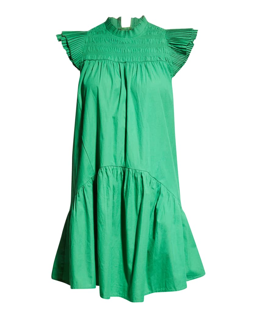Poppy Cotton Poplin Mini Dress | Neiman Marcus