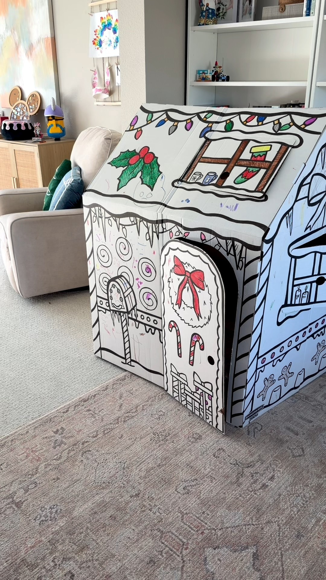 Christmas kids and toddler activity, holiday cardboard coloring playhouse 

#LTKHoliday #LTKKids #LTKmomlife