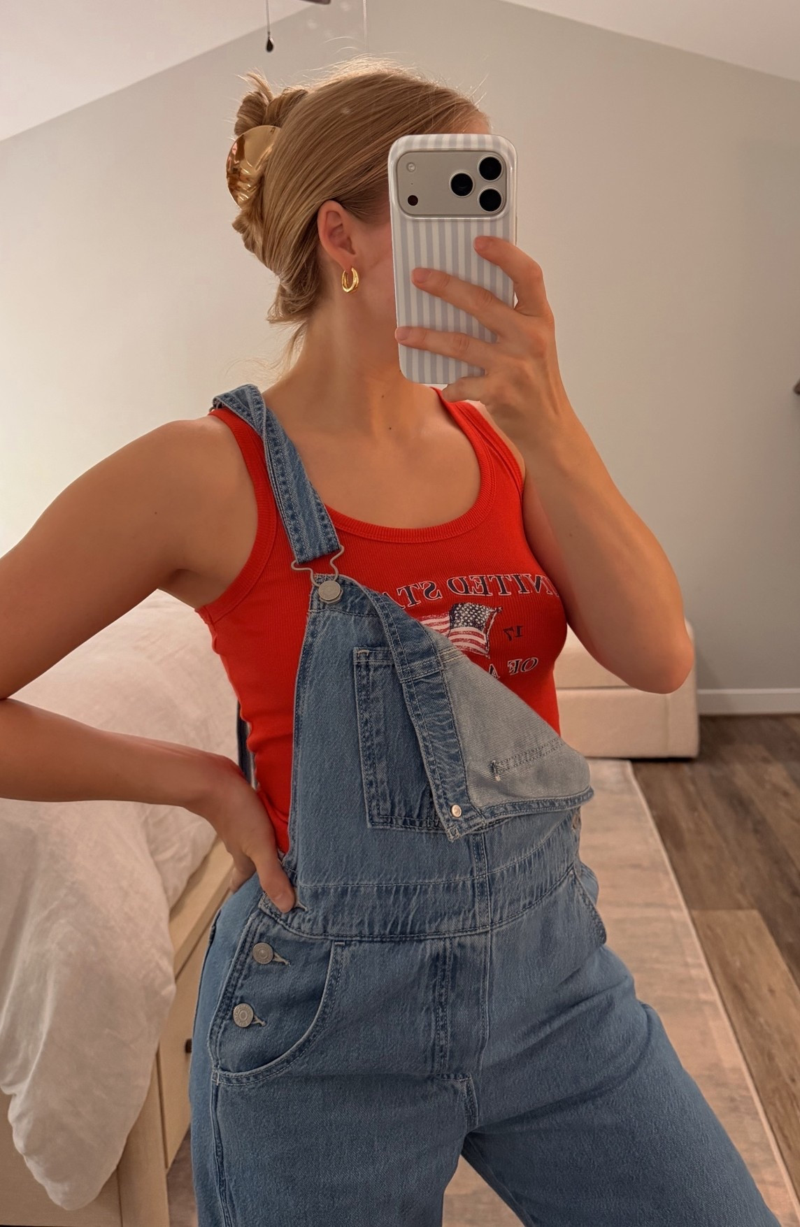 Fourth of July outfit 
Mom outfit 
Coveralls 
Levi’s coveralls 
Amazon fashion Fashion finds
Amazon outfit 
July 4th 
Ootd 
Red tank top 
USA 
United States 
Easy mom outfit

#LTKootd #LTKmomlife #LTKSaleAlert