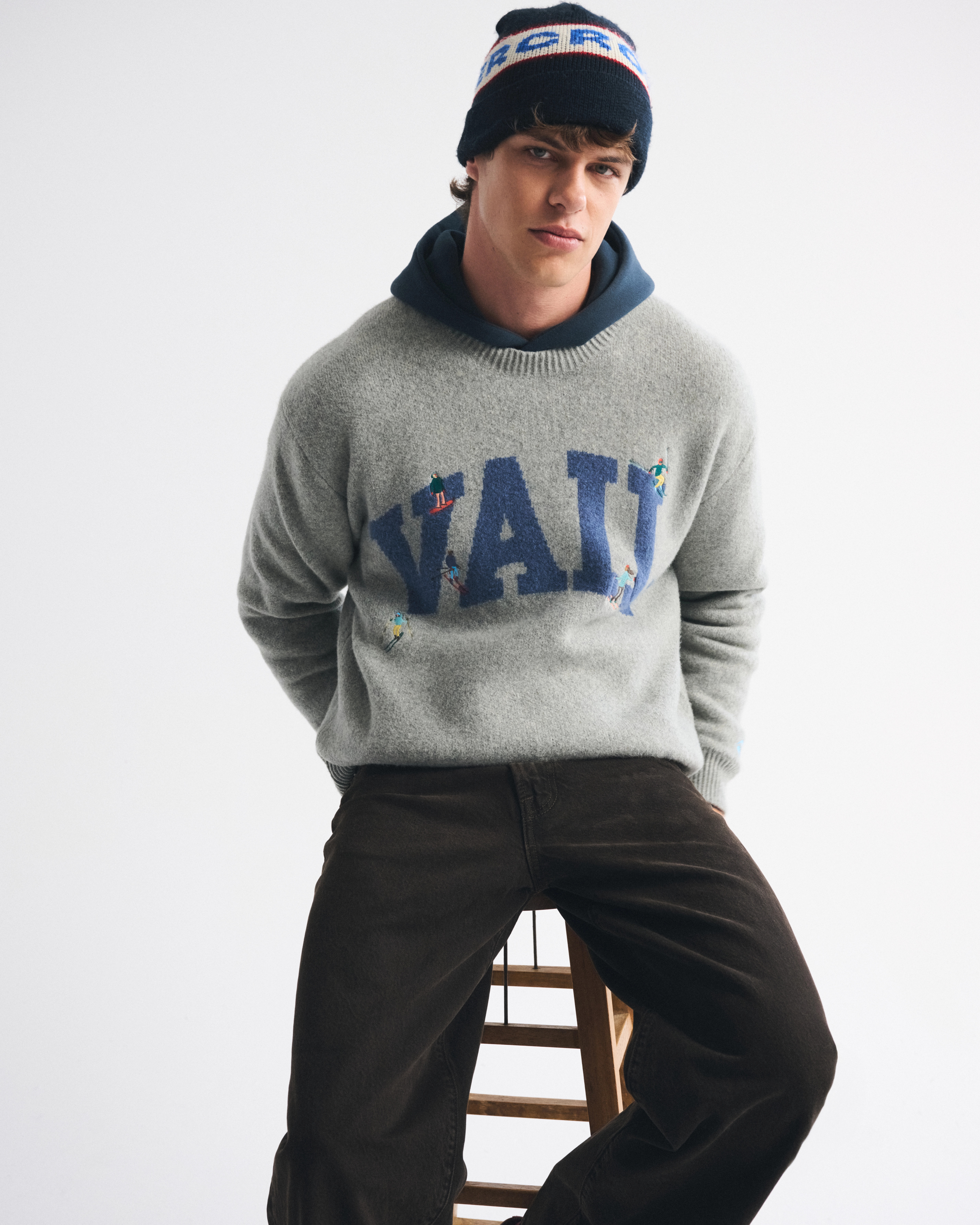 Oversized Vail Graphic Crew Sweater | Abercrombie & Fitch (US)