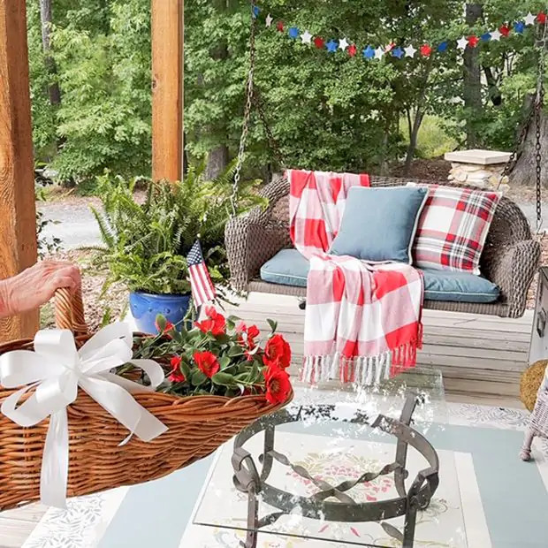 Classic Farmhouse Red Check Throw Blanket | Antique Farm House