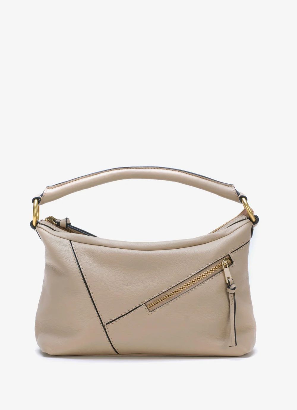 Harri Neutral Leather Bag | Mint Velvet