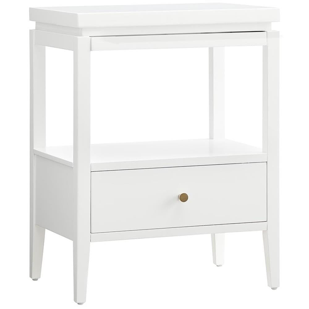Opava White Wood 1-Drawer Nightstand with Floating Style Top | Amazon (US)